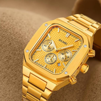 Luxury Chronograph Style Analog Watch for Men with Premium Metal Strap and Bold Designer Dial