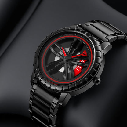 New Wheels Rolling Creative Fashion Che Youhui League Fans Butterfly Double Snap Gift Wristwatch