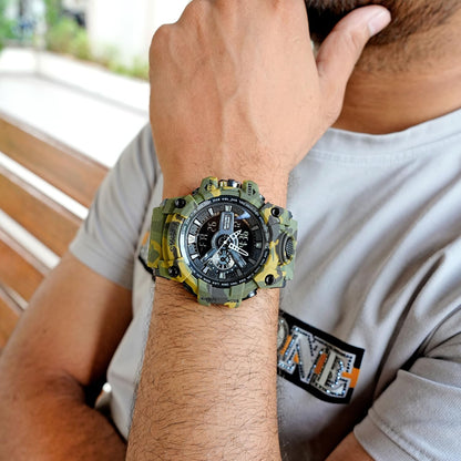 Rugged Dual Display Sports Watch for Outdoor Adventures for men
