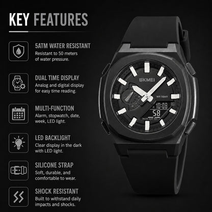 Luxury Analog Digital Sports Wrist Watch for Men