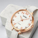 Analog Watch for Women with White Leather Strap and Round Dial for Casual & Formal Wear