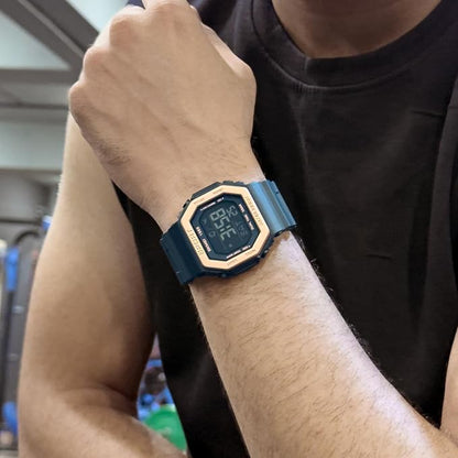 Stylish Digital Sports Watch for Men with Square Dial Dual Time Alarm Stopwatch Luminous Display and Durable Strap