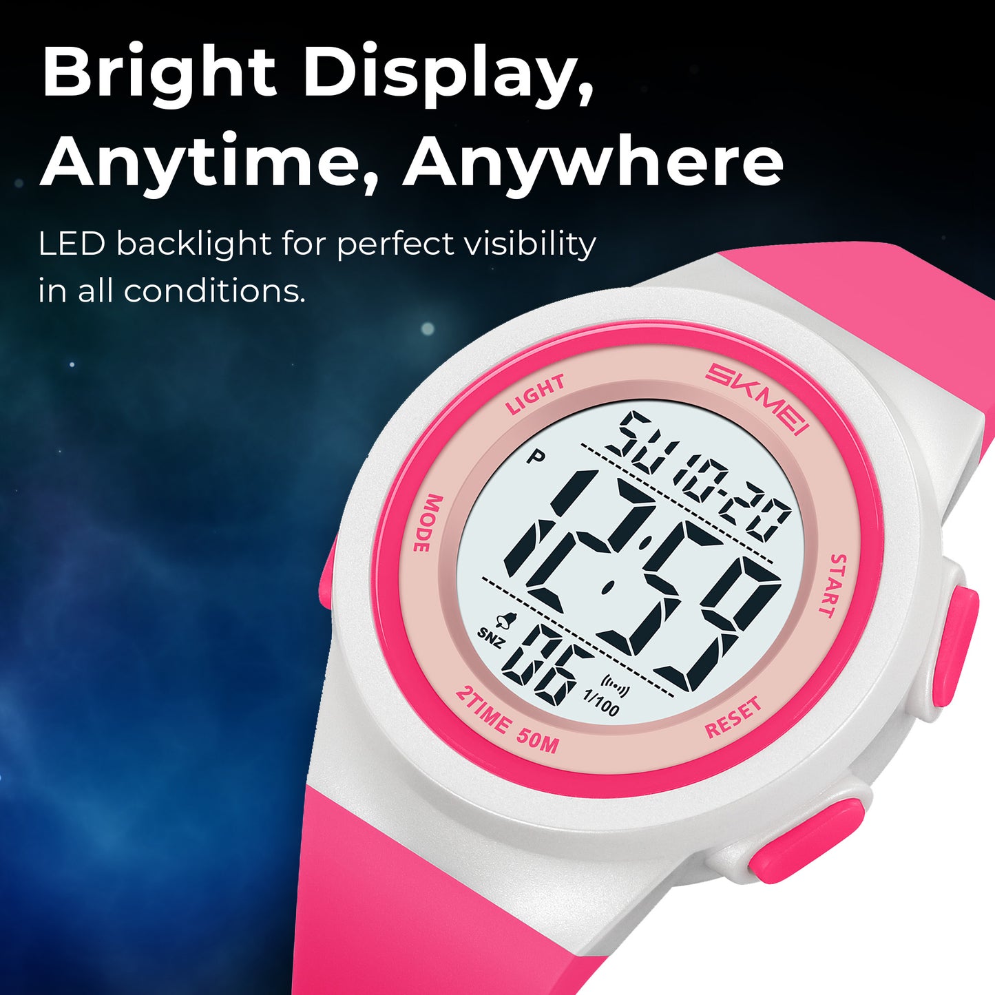 Skmei Digital Dial TPU Strap Watch for Kids - 2286
