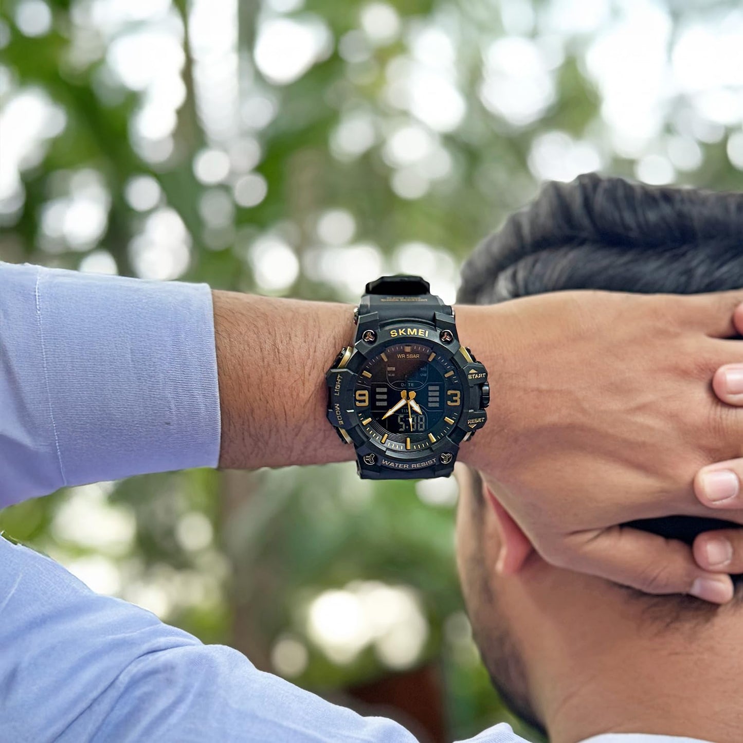 Rugged Analog Digital Sports Watch for Men with Multi Function Display and Outdoor Style