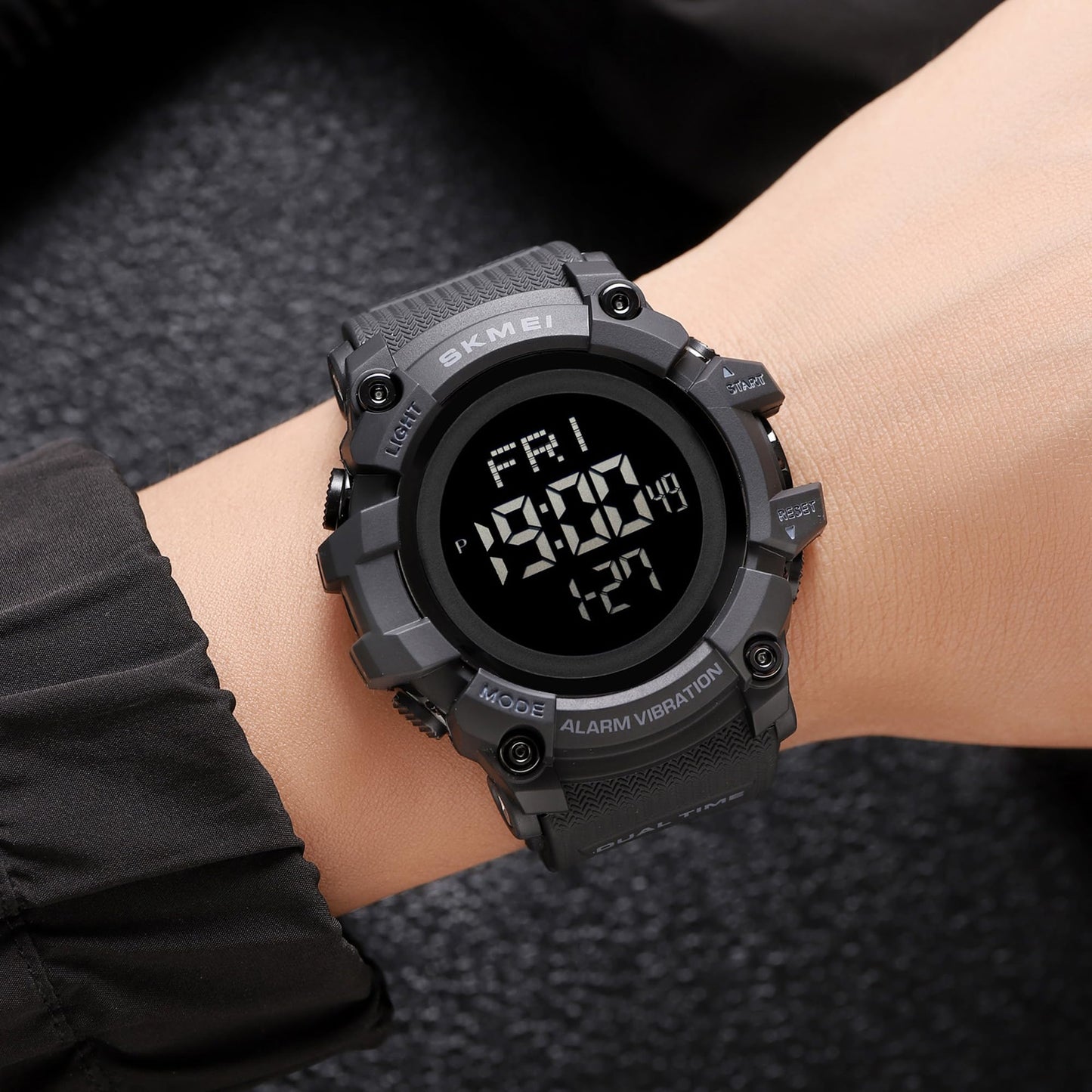 Outdoor Digital Sports Watch with Vibration Alert for men