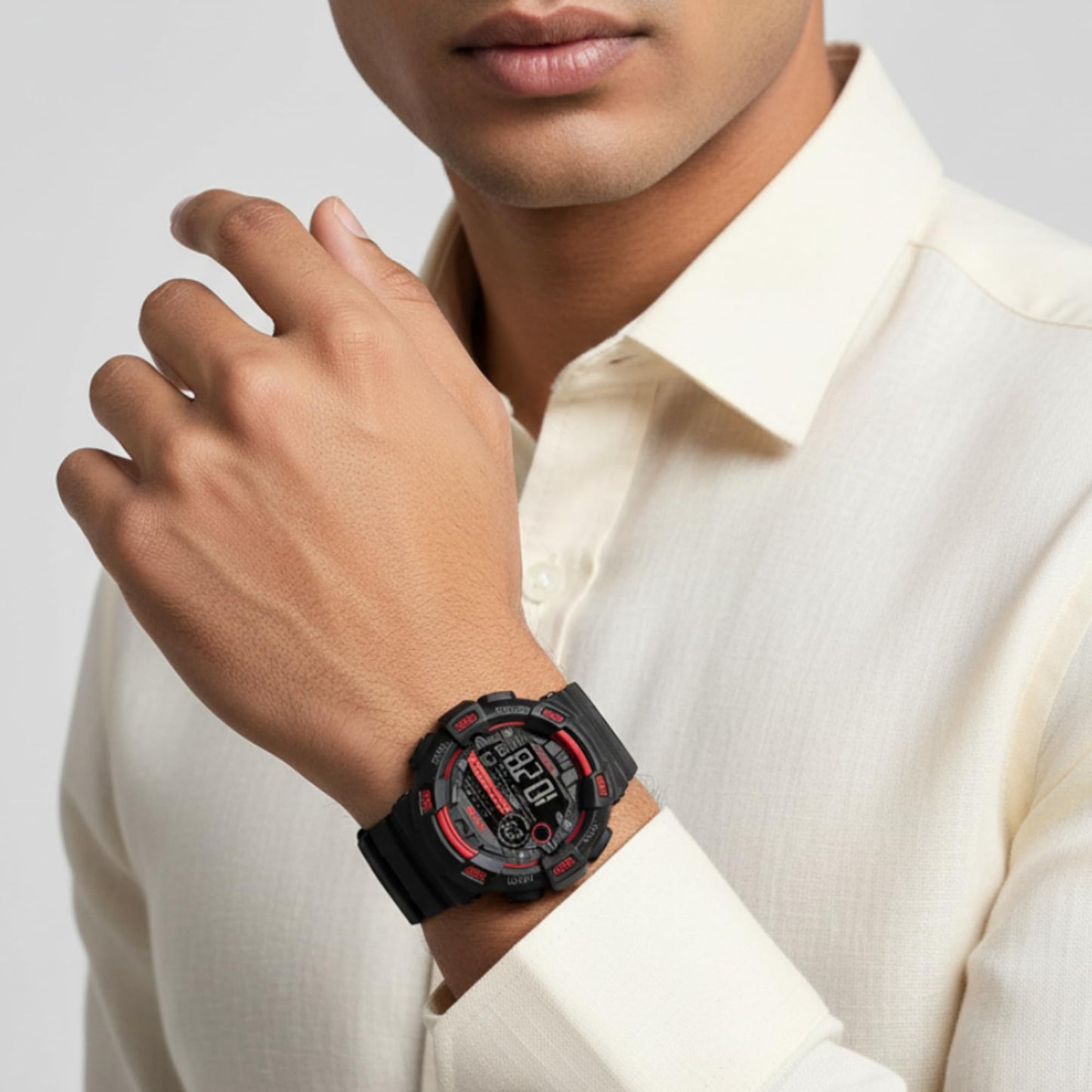 Digital Sports Watch for Men with Alarm Week Display LED Light and Durable Strap