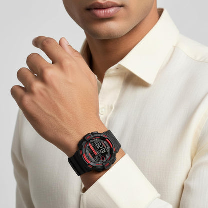 Digital Sports Watch for Men with Alarm Week Display LED Light and Durable Strap