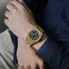Analog-Digital Watch for Men with Gold Metal Strap and Round Dial for Casual & Formal Wear