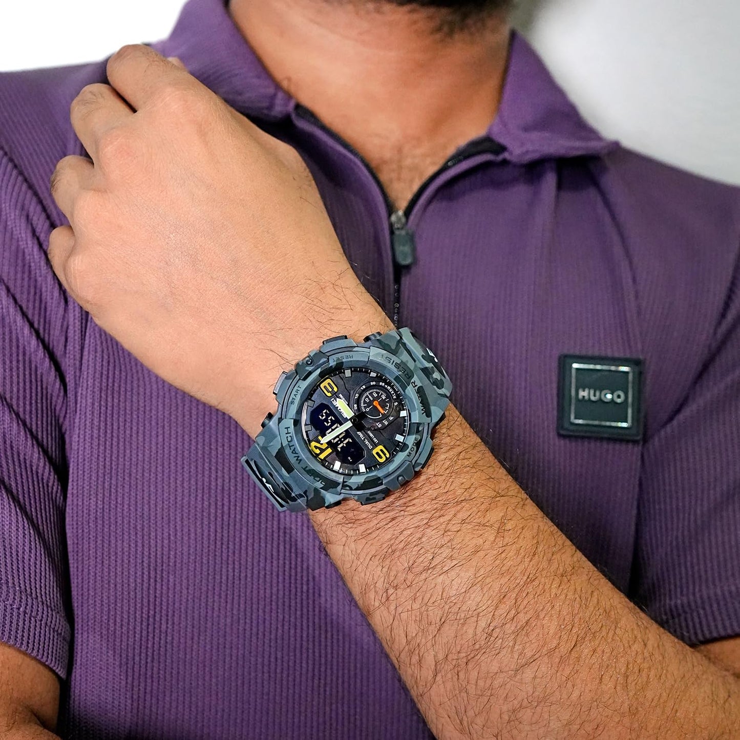 Artistic Dual Display Sports Watch for men