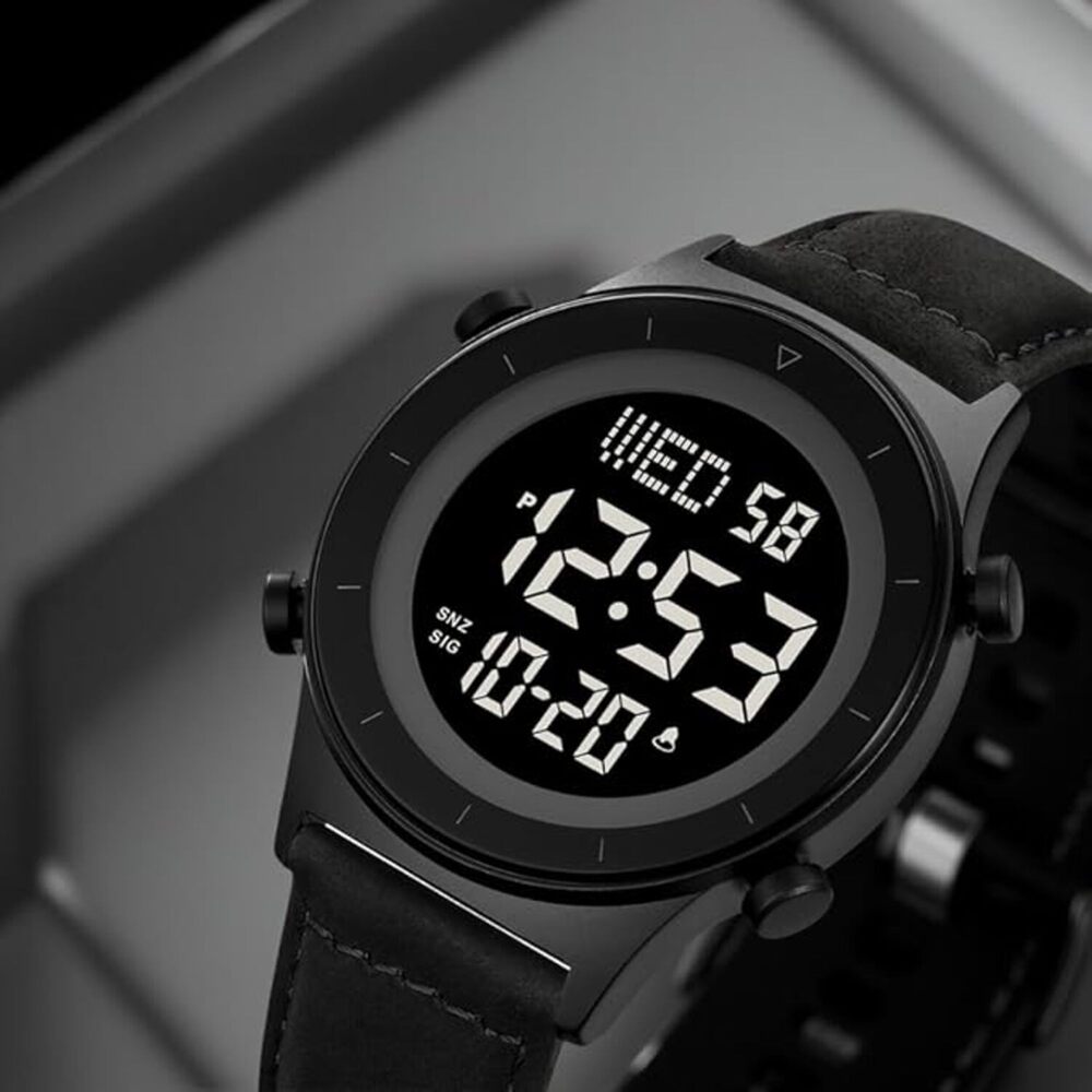 Rugged Digital Sports Watch for Men with Multi Function Display and Outdoor Style