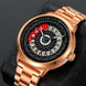 Rolling Watch for Men with Rose Gold Stainless Steel Strap and Round Dial for Casual & Formal Wear