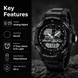 Analog-Digital Watch for Men with Black Polyurethane Strap and Round Dial for Casual & Formal Wear