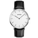 Analog Watch for Men with Black Leather Strap and Round Dial for Casual & Formal Wear