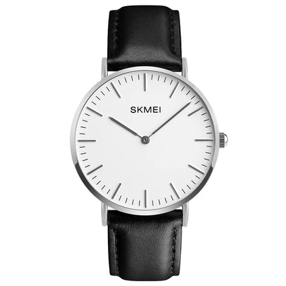 Minimal Analog Leather Strap Wrist Watch For Men