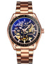 Automatic Watch for Men with Rose Gold Stainless Steel Strap and Round Dial for Casual & Formal Wear
