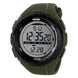 Digital Watch for Men with Army Green Polyurethane Strap and Round Dial for Casual & Formal Wear