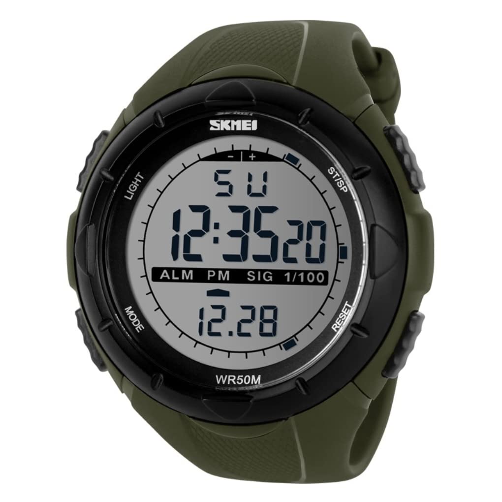 Digital Sports Wrist Watch with Flexible Strap For Men