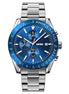 Analog Watch for Men with Silver Blue Metal Strap and Round Dial for Casual & Formal Wear
