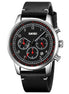 Analog Watch for Men with Black Black Leather Strap and Round Dial for Casual & Formal Wear