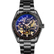 Automatic Watch for Men with Black Stainless Steel Strap and Round Dial for Casual & Formal Wear