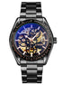 Automatic Watch for Men with Black Stainless Steel Strap and Round Dial for Casual & Formal Wear