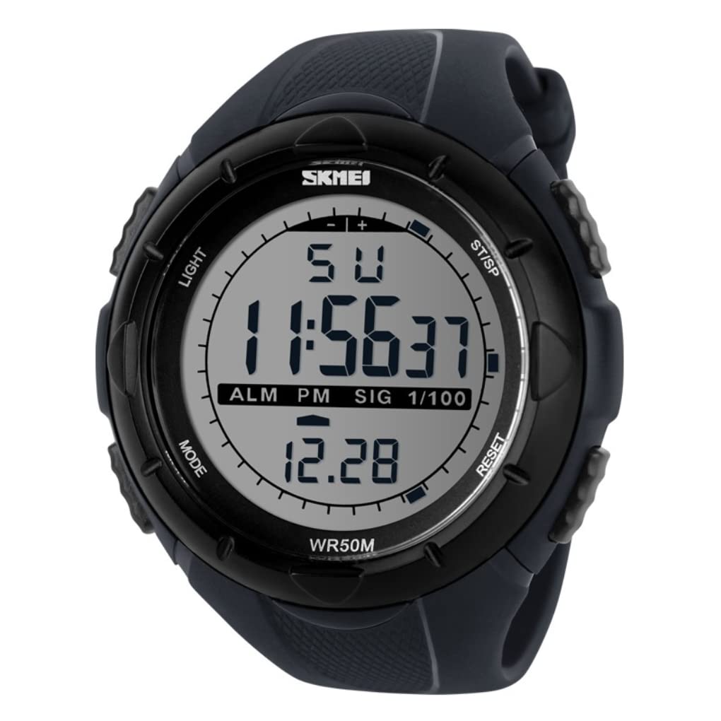 Digital Sports Wrist Watch with Flexible Strap For Men