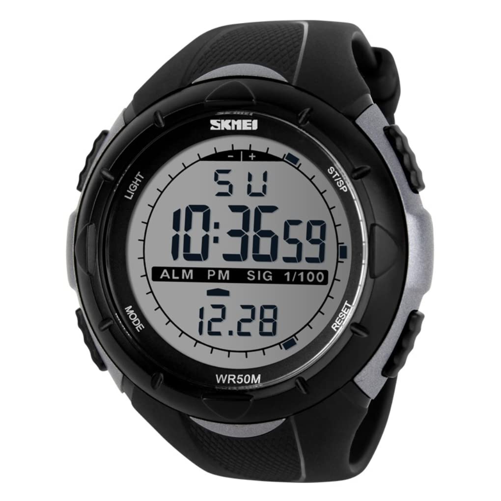 Digital Sports Wrist Watch with Flexible Strap For Men