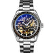 Automatic Watch for Men with Silver Stainless Steel Strap and Round Dial for Casual & Formal Wear