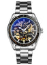 Automatic Watch for Men with Silver Stainless Steel Strap and Round Dial for Casual & Formal Wear