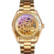Automatic Watch for Men with Gold Stainless Steel Strap and Round Dial for Casual & Formal Wear