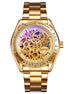 Automatic Watch for Men with Gold Stainless Steel Strap and Round Dial for Casual & Formal Wear
