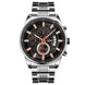 Analog-Digital Watch for Men with Silver Black Metal Strap and Round Dial for Casual & Formal Wear