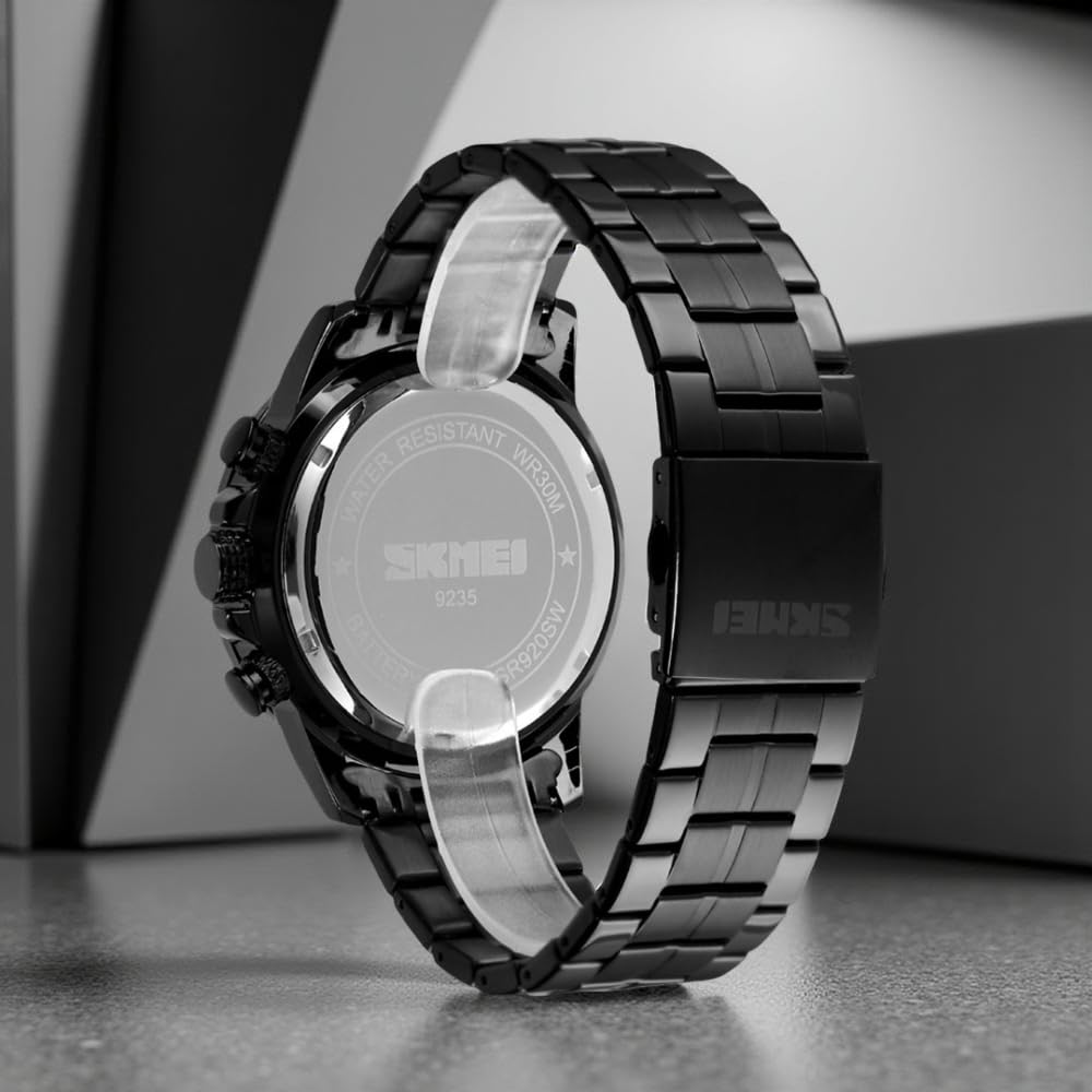 Premium Analog Chronograph Wrist Watch with Metal Strap For Men
