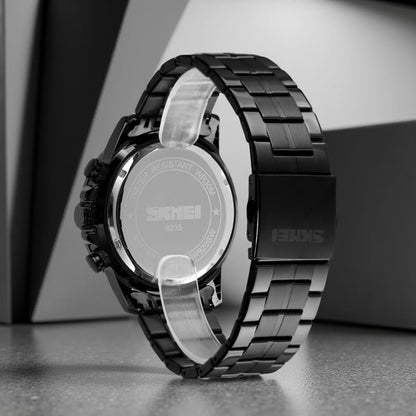 Premium Analog Chronograph Wrist Watch with Metal Strap For Men