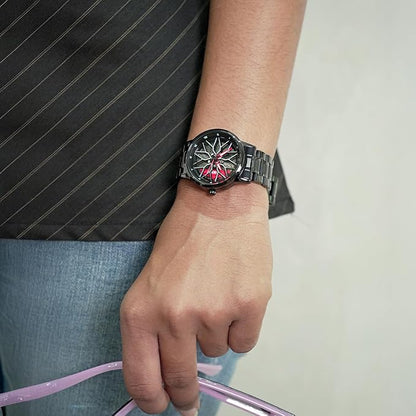 Luxury Skeleton Dial Analog Watch for Men with Premium Metal Strap and Stylish Designer Look