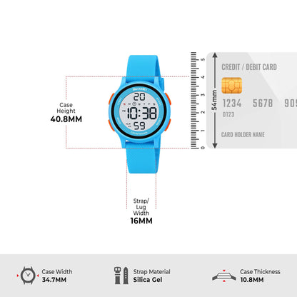 Skmei Digital Dial Silica Gel Strap Watch for Kids - 2427
