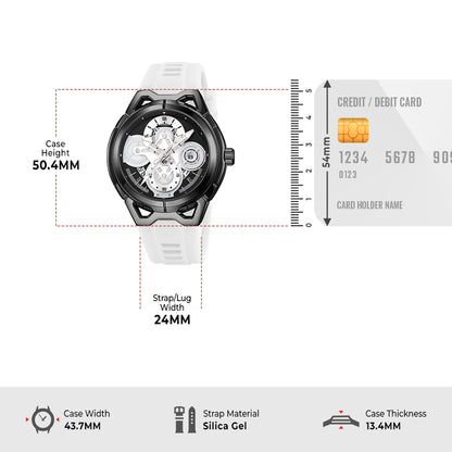 Skmei Quartz Analog Dial Silica Gel Strap Watch for Men - 9349