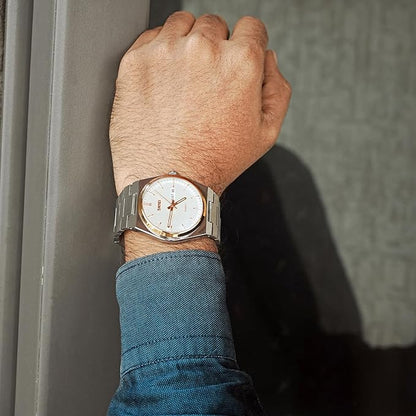 Men's Analog Quartz Stainless Steel Watch All-in-one Fashion, Water Resistant, Supply Calendar Week