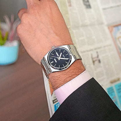 Men's Analog Quartz Stainless Steel Watch All-in-one Fashion, Water Resistant, Supply Calendar Week