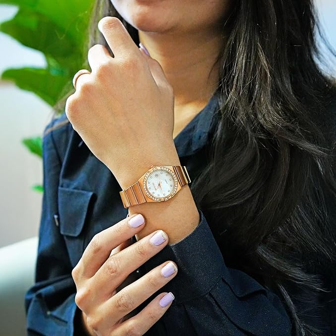Elegant Crystal Accent Analog Watch for Women