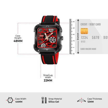 Skmei Quartz Analog Dial Silica Gel Strap Watch for Men - 9363