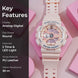 Analog-Digital Watch for Men with Pink Silicone Strap and Round Dial for Casual & Formal Wear