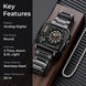 Analog-Digital Watch for Men with Black Stainless Steel Strap and Round Dial for Casual & Formal Wear
