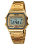 Digital Watch for Women with Gold Stainless Steel Strap and Round Dial for Casual & Formal Wear
