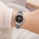 Analog Watch for Women with Silver Stainless Steel Strap and Round Dial for Casual & Formal Wear