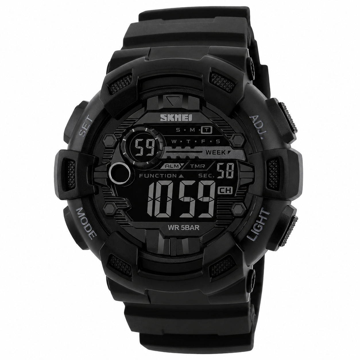 Digital Sports Watch for Men with Alarm Week Display LED Light and Durable Strap