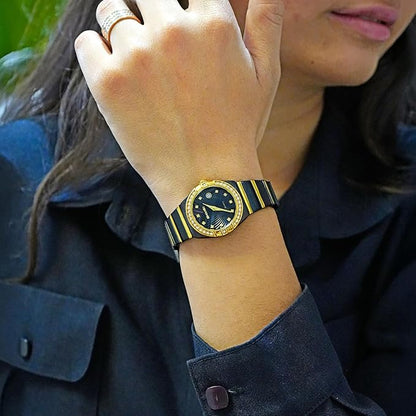 Elegant Crystal Accent Analog Watch for Women