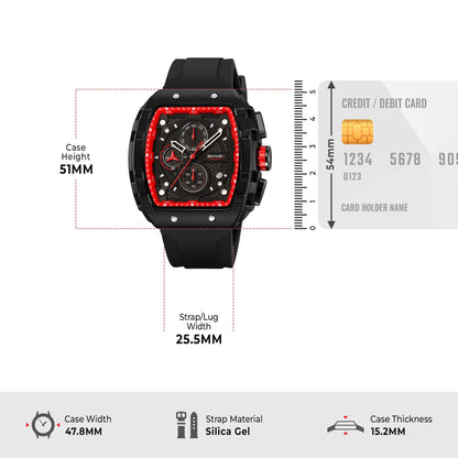 Skmei Quartz Analog Dial Silica Gel Strap Watch for Men - 9341