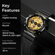 Analog-Digital Watch for Men with Black Silicone Strap and Round Dial for Casual & Formal Wear