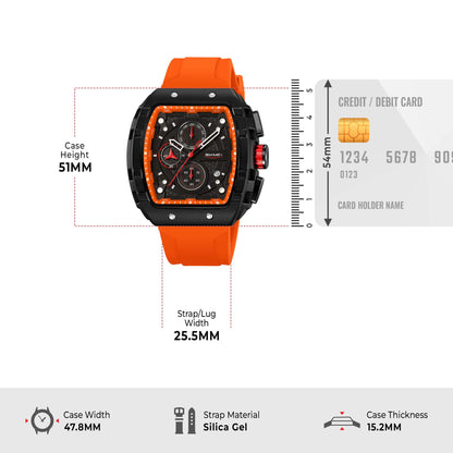 Skmei Quartz Analog Dial Silica Gel Strap Watch for Men - 9341